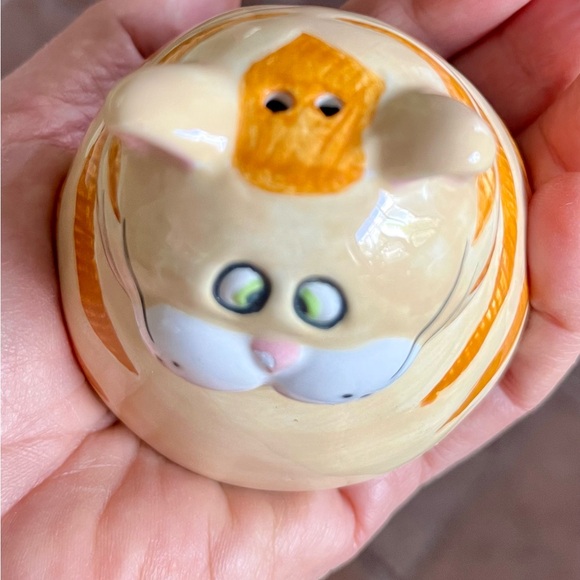 Bella Casa Ganz Adorable Orange Tabby Cat Ceramic Salt & Pepper Shaker - Picture 4 of 9